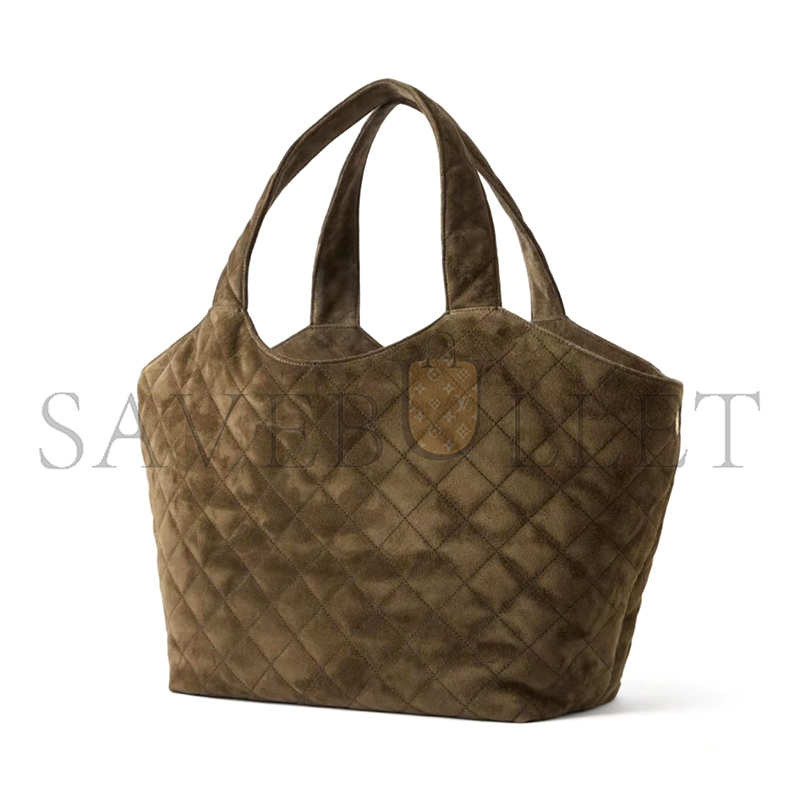 YSL ICARE MEDIUM IN QUILTED SUEDE 858191 (31*28*15cm)